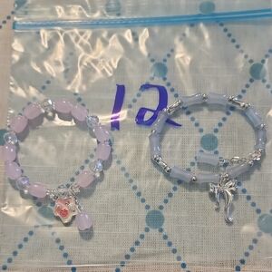 Charming Bracelet Set - Pink and Blue